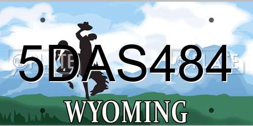 5DAS484 Wyoming License Plate