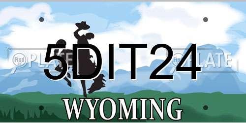 5DIT24 Wyoming License Plate