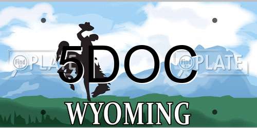 5DOC Wyoming License Plate