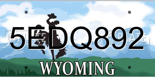 5EDQ892 Wyoming License Plate