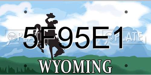 5F95E1 Wyoming License Plate