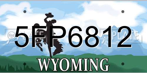 5FP6812 Wyoming License Plate