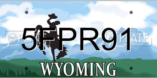 5FPR91 Wyoming License Plate
