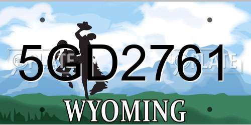 5GD2761 Wyoming License Plate