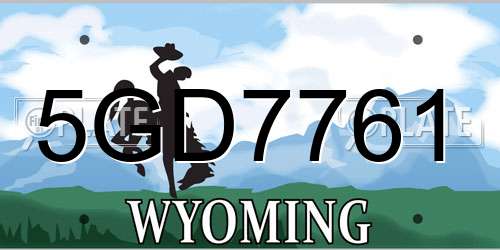 5GD7761 Wyoming License Plate