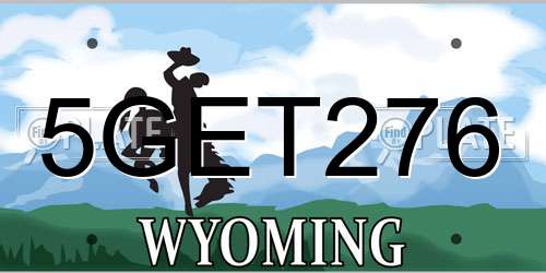 5GET276 Wyoming License Plate