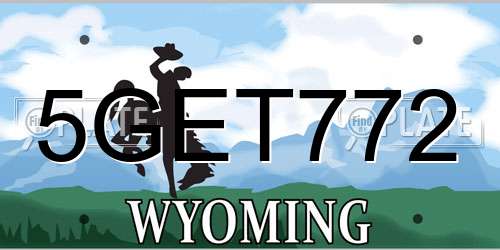 5GET772 Wyoming License Plate