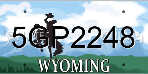5GP2248 Wyoming License Plate