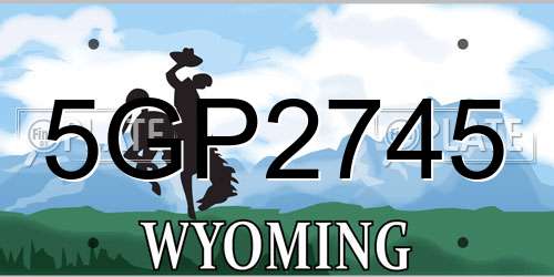 5GP2745 Wyoming License Plate