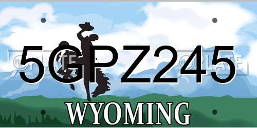 5GPZ245 Wyoming License Plate