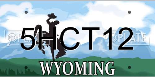 5HCT12 Wyoming License Plate