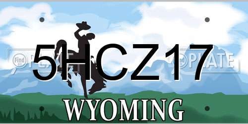 5HCZ17 Wyoming License Plate