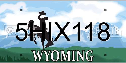 5HIX118 Wyoming License Plate