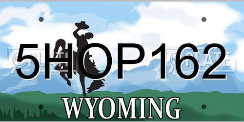 5HOP162 Wyoming License Plate