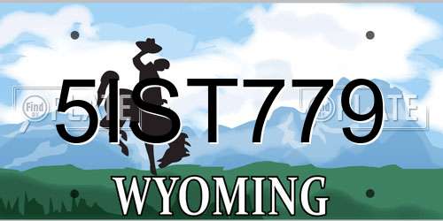 5IST779 Wyoming License Plate