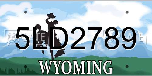 5LD2789 Wyoming License Plate