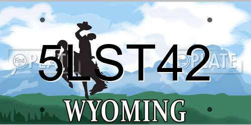 5LST42 Wyoming License Plate