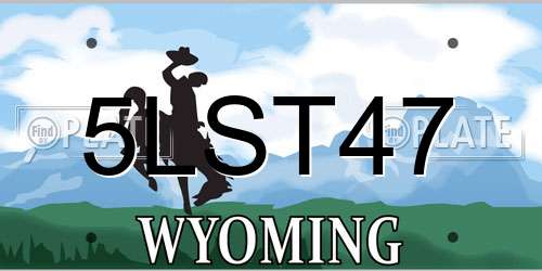 5LST47 Wyoming License Plate