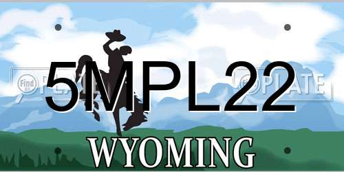 5MPL22 Wyoming License Plate