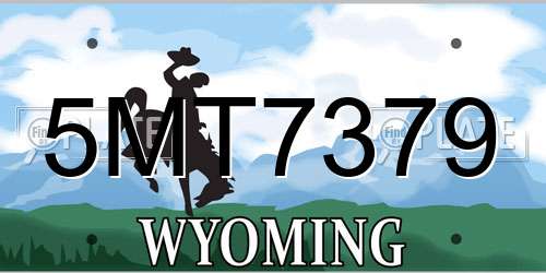 5MT7379 Wyoming License Plate