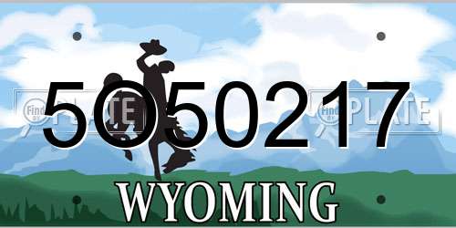 5O50217 Wyoming License Plate