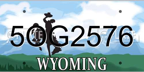5OG2576 Wyoming License Plate