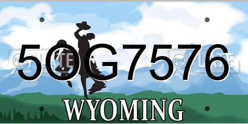 5OG7576 Wyoming License Plate