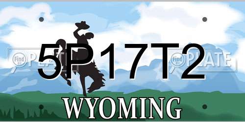 5P17T2 Wyoming License Plate