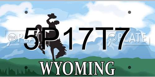 5P17T7 Wyoming License Plate