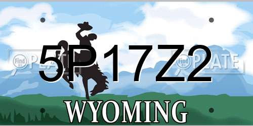 5P17Z2 Wyoming License Plate