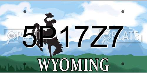 5P17Z7 Wyoming License Plate