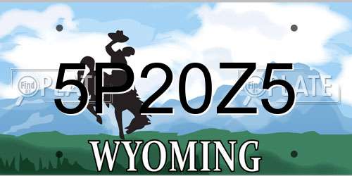5P20Z5 Wyoming License Plate