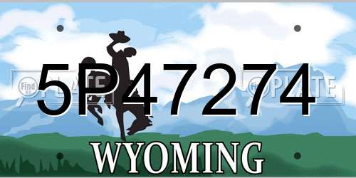 5P47274 Wyoming License Plate