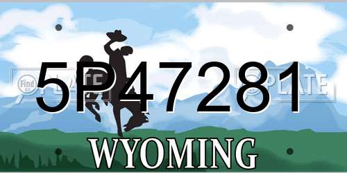 5P47281 Wyoming License Plate