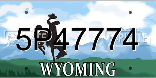5P47774 Wyoming License Plate