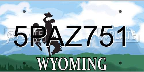 5PAZ751 Wyoming License Plate