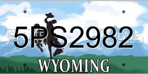 5PS2982 Wyoming License Plate