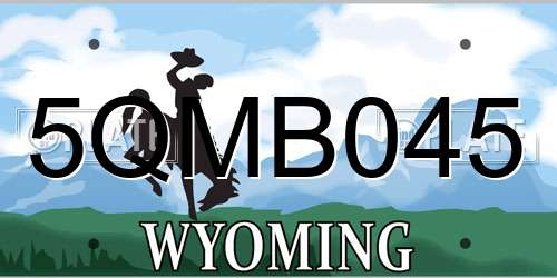 5QMB045 Wyoming License Plate