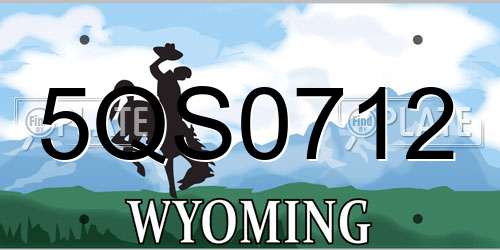 5QS0712 Wyoming License Plate