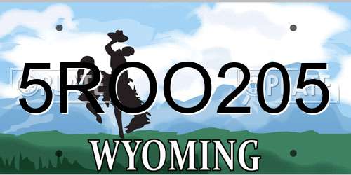 5ROO205 Wyoming License Plate