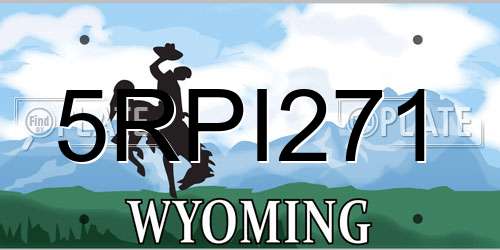 5RPI271 Wyoming License Plate
