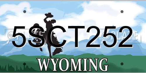 5SCT252 Wyoming License Plate