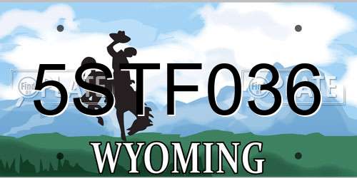 5STF036 Wyoming License Plate