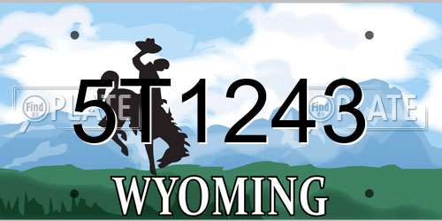 5T1243 Wyoming License Plate