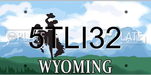 5TLI32 Wyoming License Plate