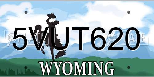 5VUT620 Wyoming License Plate