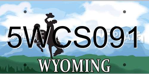 5WCS091 Wyoming License Plate