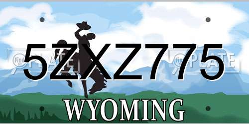 5ZXZ775 Wyoming License Plate