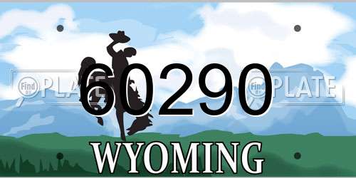 60290 Wyoming License Plate