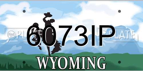 6073IP Wyoming License Plate